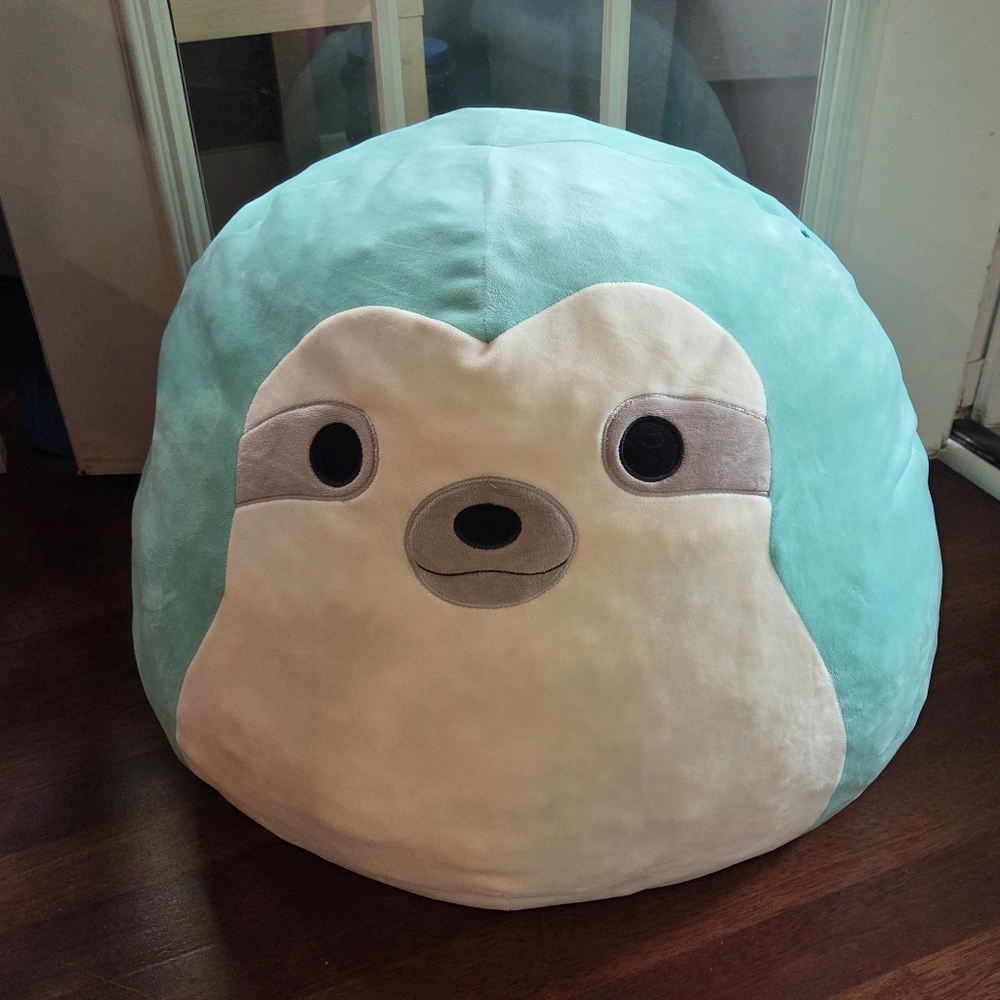Aqua Squishmallow Sloth 18" XL Jumbo Plush Kelly Toy EUC
